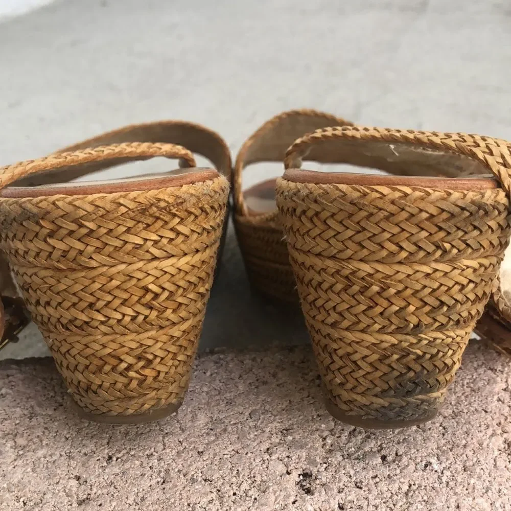 Stuart Weitzman woven platforms